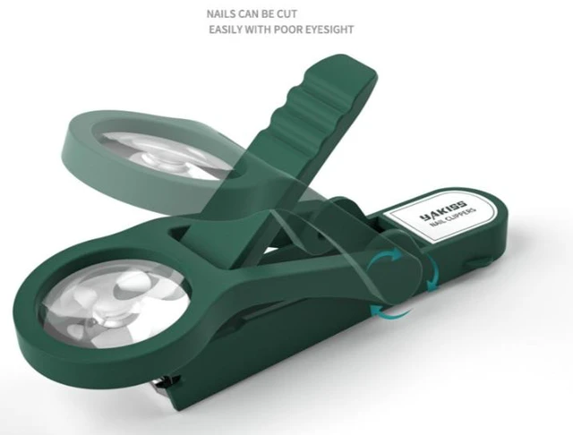 Alt view image 3 of 6 - Nail clipper anti-splash set with magnifying glass for the elderly, large size single unit