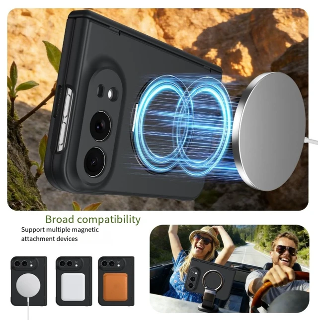 Alt view image 2 of 6 - Applicable to Apple foldable phone cases. iPhoneDuo shell and membrane integrated 360-degree rotating stand with magnetic phone protection cover. green