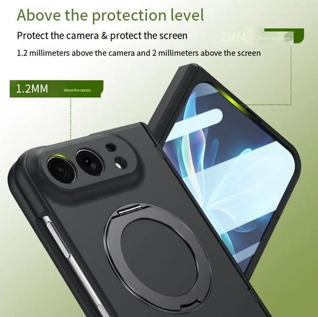 Alt view image 4 of 6 - Applicable to Apple foldable phone cases. iPhoneDuo shell and membrane integrated 360-degree rotating stand with magnetic phone protection cover. green
