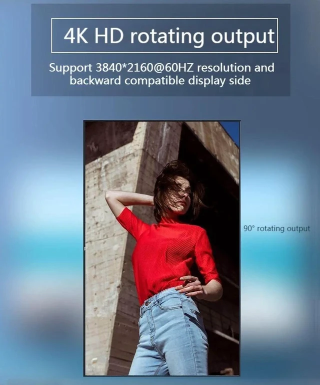 Alt view image 7 of 7 - 4K HDMI Controller Left Right Mirror Flip Horizontal Up Down Processor Image Interception Zoom 90 270 Degree Rotation