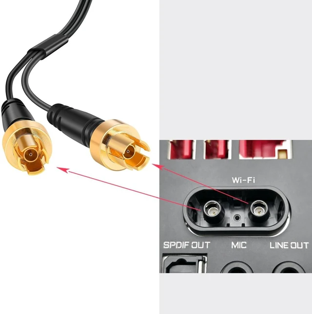 Alt view image 3 of 5 - WiFi 7 WiFi 6E Gaming Motherboard EZ-Plug Connector Antenna Only for GIGABYTE B850 X870 X870E Z890 AORUS Elite & B550 B850 Eagle Gaming Motherboard, Slinkdsco