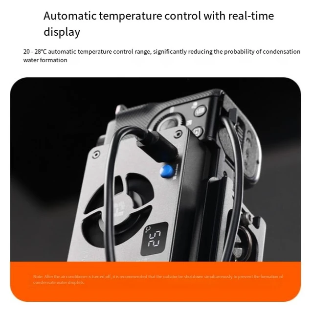 Alt view image 3 of 4 - Camera radiator is suitable for Sony A7M4, ZVE10 live streaming cooling fan, A7C2, FX30, Canon R5.