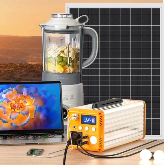 Alt view image 4 of 5 - Portable outdoor power supply, solar wholesale, mobile power supply, Solar power station,150W/12.8V12AH