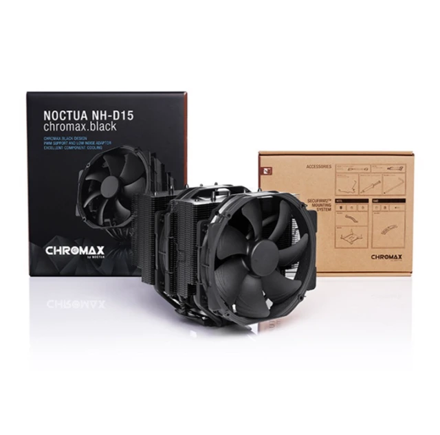 Alt view image 2 of 5 - NH-D15 chromax.black version - Dual-tower A15 fan - Multi-platform CPU cooler