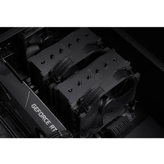 Alt view image 4 of 5 - NH-D15 chromax.black version - Dual-tower A15 fan - Multi-platform CPU cooler