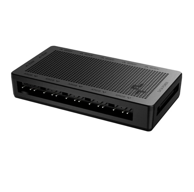 Alt view image 2 of 5 - The SC790/SC700 mainframe case fan hub supports 6 PWM temperature-controlled ARGB fans.