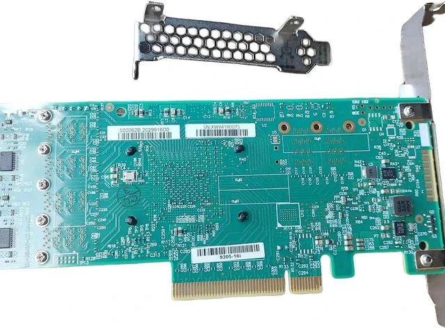 Alt view image 4 of 4 - SAS9305-16i LSI 9305-16i SATA SAS 12Gbs RAID Controller Host Bus Adapter PCIe 3.0 x8 IT-Mode 05-25703-00 HBA (9305-16I)