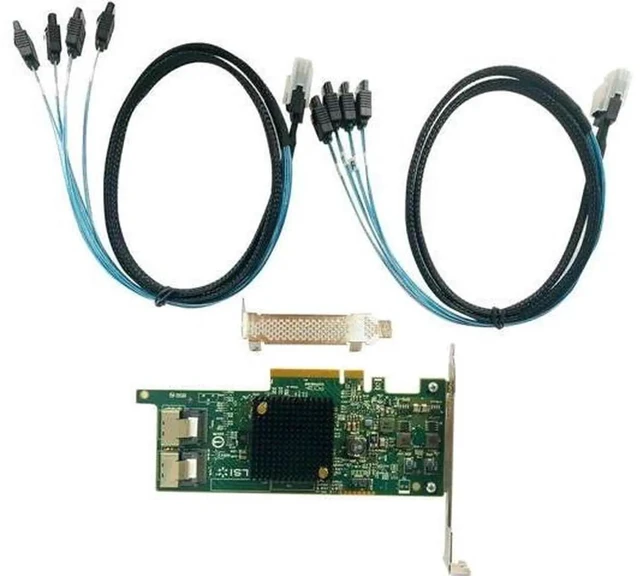 Alt view image 4 of 7 - LSI 9207-8i RAID Controller Card SAS 6Gbs HBA P20 IT Mode for ZFS FreeNAS unRAID RAID Expander Card + 2 * 8087 SATA Cable