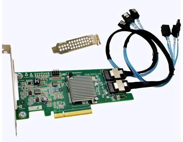 Alt view image 3 of 7 - LSI 9207-8i RAID Controller Card SAS 6Gbs HBA P20 IT Mode for ZFS FreeNAS unRAID RAID Expander Card + 2 * 8087 SATA Cable