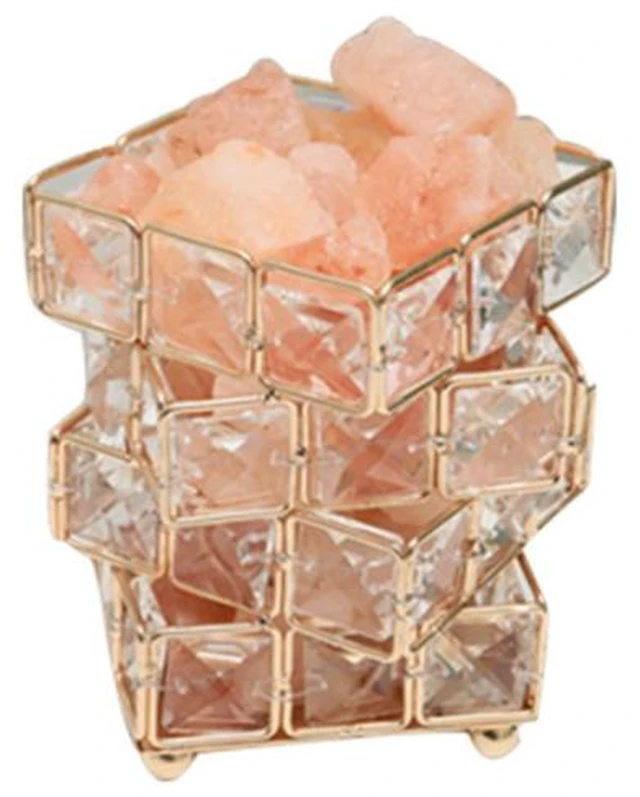 Main image of Magic Cube Four-Layer Crystal Desk Lamp, Natural Crystal Salt Stone Headboard Atmosphere Lamp, Decorative Desk Lamp, Aromatherapy Night Light