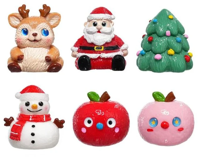 Main image of Christmas tree snowman stress-relieving gadget soft rubber molding toy for children and adults, a cute and adorable pet toy for stress relief.
