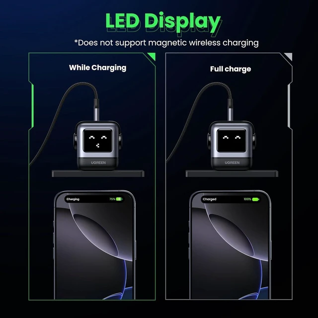 Alt view image 3 of 7 - UGREEN Uno 65W USB C Charging Block Nexode 3-Port GaN Charger Compact Fast USB C Power Adapter for MacBook Pro/Air, XPS 13, Note 20/10+, iPhone 16/15, Galaxy S24/S23, Steam Deck, ROG Ally(Black)
