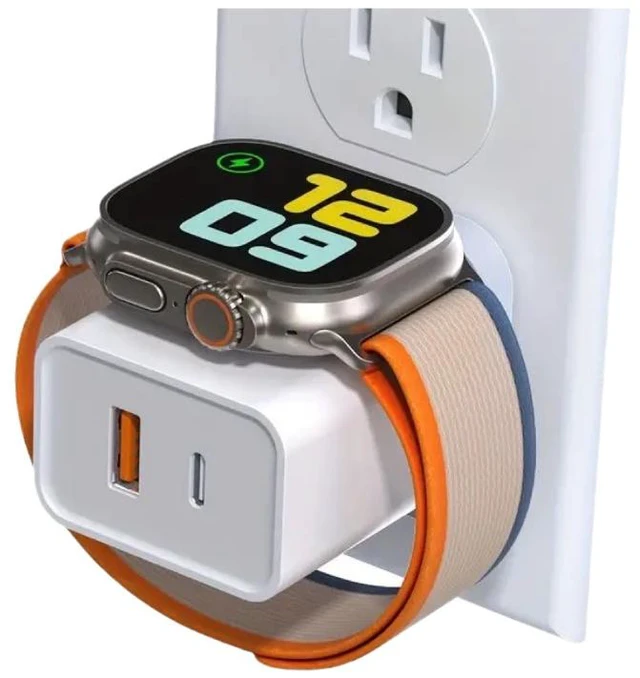 Main image of Applicable to Apple Watch wireless charger, iWatch magnetic charging, A port, C port, iPhone mobile phone, DP fast charging adapter