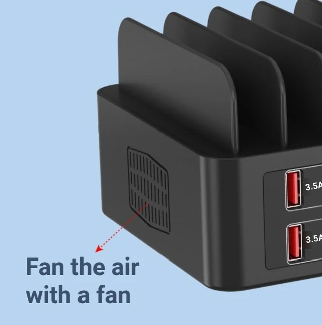 Alt view image 4 of 6 - 150W high-power mobile phone storage stand and charger - Amazon's best-selling product. USB multi-port charger.
