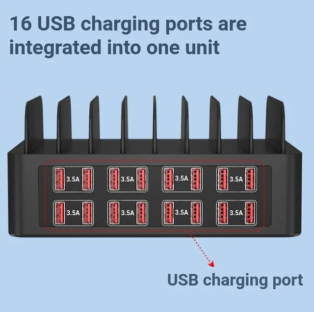 Alt view image 3 of 6 - 150W high-power mobile phone storage stand and charger - Amazon's best-selling product. USB multi-port charger.