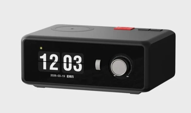 Main image of Desktop creative wireless charging Bluetooth speaker with high-definition display, lyrics and clock functions, multi-functional black