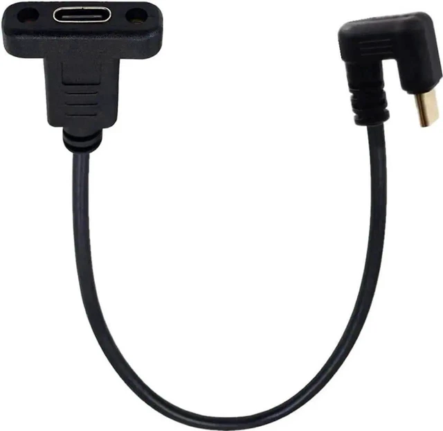 Main image of WRIARICH 30cm U-Shaped 180° Back Bend USB3.1 Type-C Male to Female Extension Cable