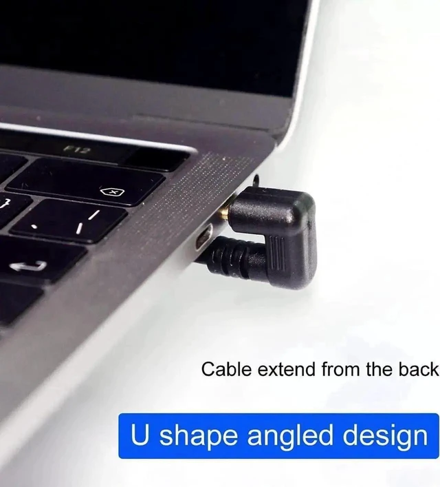 Alt view image 6 of 7 - WRIARICH 30cm U-Shaped 180° Back Bend USB3.1 Type-C Male to Female Extension Cable