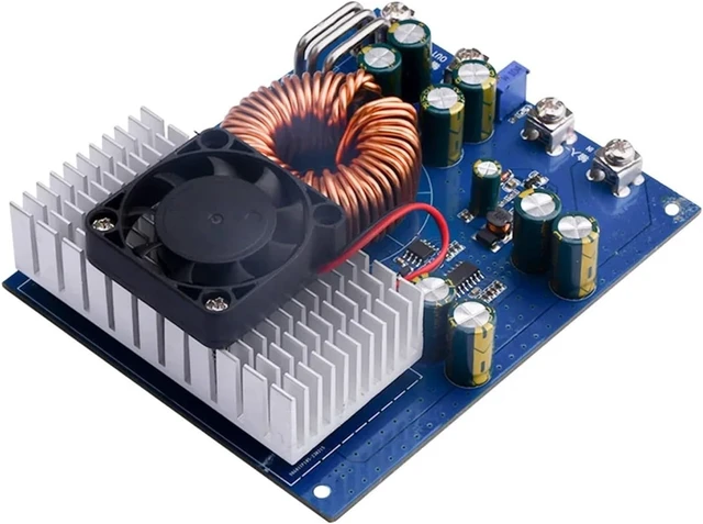 Alt view image 2 of 3 - Convertidor reductor reductor de 1000 W 50 A 25-90 V a 2.5-50 V Módulo Buck ajustable para herramientas eléctricas de 48 V/72 V Vehículo eléctrico Suministro de bricolaje-- without shell