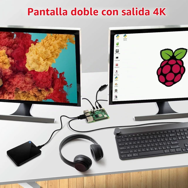 Alt view image 4 of 5 - Raspberry Pi 4 Modelo B 8GB