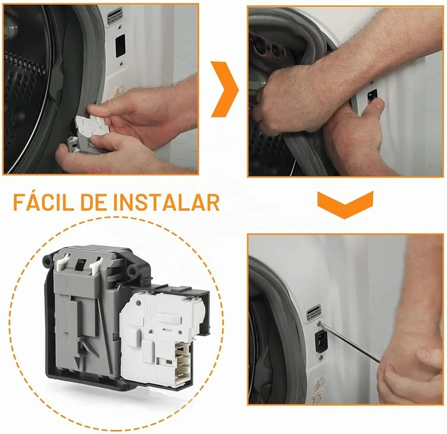 Alt view image 5 of 7 - EBF61315802 Conjunto de interruptor de bloqueo de puerta de arandela, exacto para lavadoras de carga frontal LG y lavadora Ken-More serie 796, reemplaza EBF62534401 2667085 AP5672154 PS7792232