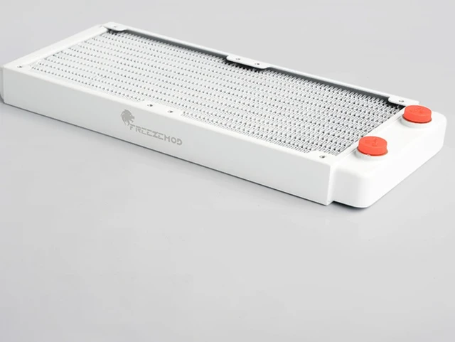 Alt view image 3 of 3 - Computer water-cooled TSRP-WP240 copper heat dissipation panel, painted white with a glossy finish