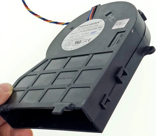Alt view image 7 of 7 - Ventilador de refrigeración de CPU para Dell OptiPlex 790 390 990, Foxconn PVB120G12H-P01 J50GH-A00 J50GH 0J50GH, DC12V 0.75A Ventilador de chasis pequeño de 4 alambres/5 pines SFF, garantía de 1 año