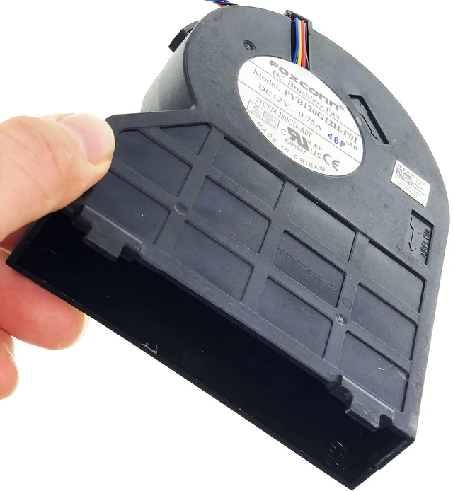 Alt view image 3 of 7 - Ventilador de refrigeración de CPU para Dell OptiPlex 790 390 990, Foxconn PVB120G12H-P01 J50GH-A00 J50GH 0J50GH, DC12V 0.75A Ventilador de chasis pequeño de 4 alambres/5 pines SFF, garantía de 1 año