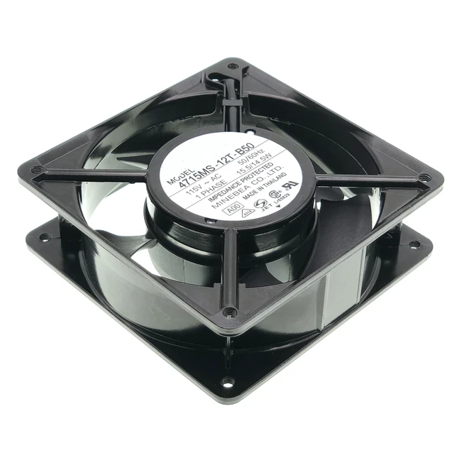 Alt view image 5 of 7 - para ventilador de enfriamiento 4715MS-12T-B50, ventilador de enfriamiento axial de 115VAC 15.5/14.5W 120×120×38mm