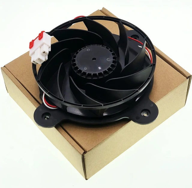Alt view image 7 of 7 - 12035GE-12M-YT Motor de ventilador de refrigeración para refrigerador compatible con refrigerador Samsung Haier, motor evaporador de refrigerador de 3 cables DC 12V 0.26A 3.937x3.937 in