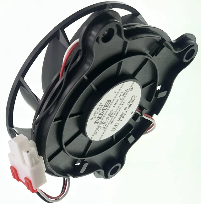 Alt view image 5 of 7 - 12035GE-12M-YT Motor de ventilador de refrigeración para refrigerador compatible con refrigerador Samsung Haier, motor evaporador de refrigerador de 3 cables DC 12V 0.26A 3.937x3.937 in