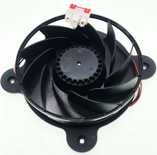 Alt view image 4 of 7 - 12035GE-12M-YT Motor de ventilador de refrigeración para refrigerador compatible con refrigerador Samsung Haier, motor evaporador de refrigerador de 3 cables DC 12V 0.26A 3.937x3.937 in