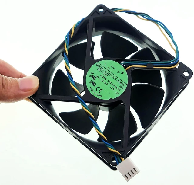 Alt view image 7 of 7 - para AD0912UX-A7BGL DC12V 0.50A 4-PIN/4-WIRE 3.543x3.543x0.984 in Case Fan, CPU Case Cooling Fan para computadora HP
