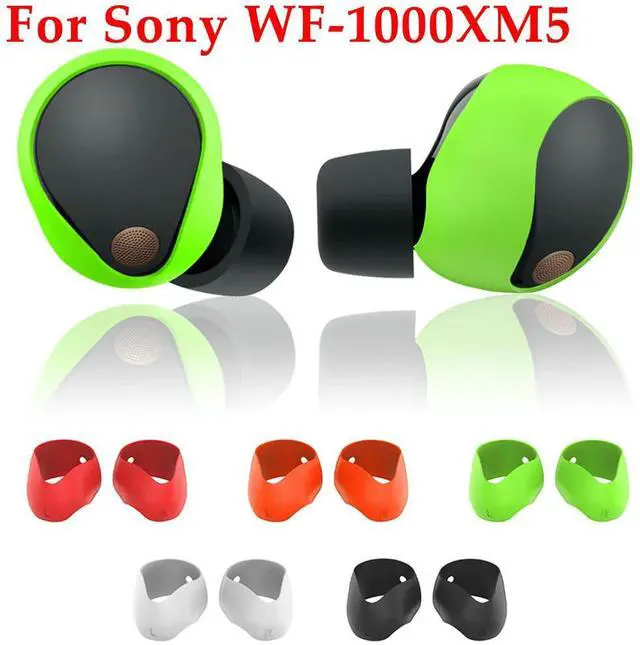 Alt view image 2 of 3 - 5 Pairs Protective Ear Cover for WF-1000XM5 Headphones Silicone Ear Tips Cover Accessories Anti-Slip Ear Caps Replacement