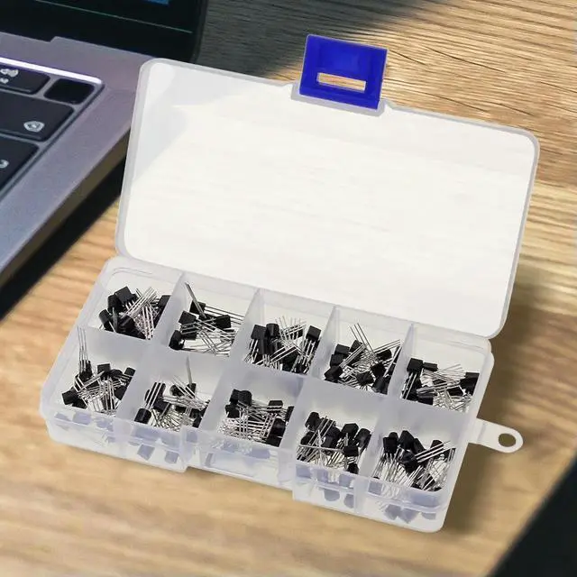Alt view image 3 of 3 - 200PCS Transistor Assortment 10 Values TO-92 PNP NPN BC327 BC337 2N2222 2N2907 2N3904 2N3906 S8050 S8550 A1015 C1815