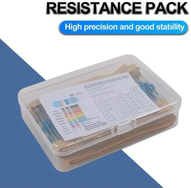 Alt view image 5 of 6 - 300/600pcs l Film Resistors Assortment 30 Kinds l Film Resistance Assortment Kit 10R-1M Resistance 1/4W