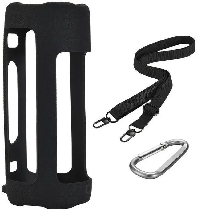 Main image of Anti-Slip Protective Cover with Carabiner & Adjustable Shoulder Strap Cover Compatible with JBL Grip Speaker