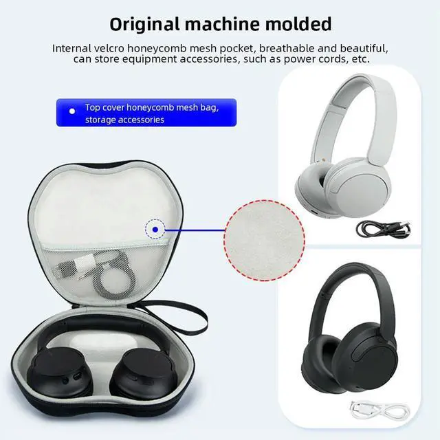 Alt view image 4 of 6 - Headphone Protection Bag Anti Scratch Noise Reduction Earphone Handbag Accessories for WH-CH720N/WH-CH520