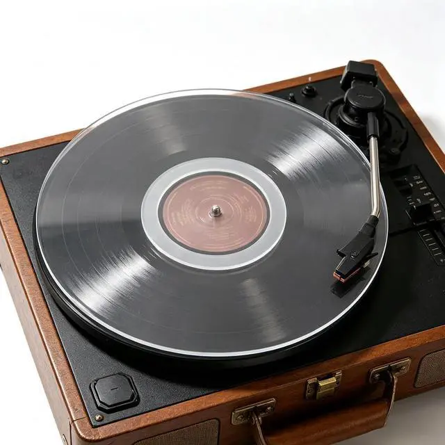 Alt view image 5 of 6 - Turntable Mat Record Platter Slipmat Acrylic Record Player Platter for Noise Reduction/Improved Sound