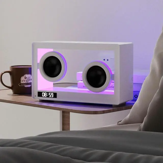 Alt view image 5 of 6 - Transparent Speakers Support TF Card Bluetooth-Compatible Speaker HIFI Soundbar LED Atmosphere Light