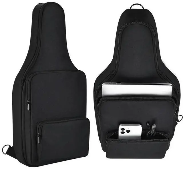 Alt view image 2 of 6 - Carrying Case Shockproof Carrying Bag Anti-Scratch with Accessory Pockets for PDP Riffmaster Guitar Controller