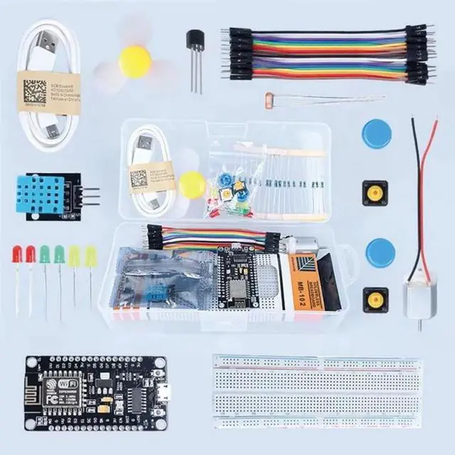 Alt view image 6 of 6 - ESP8266 Starter Kit Temperature & Humidity Sensor Programming Kit Learning Kit For Electronic Experiment