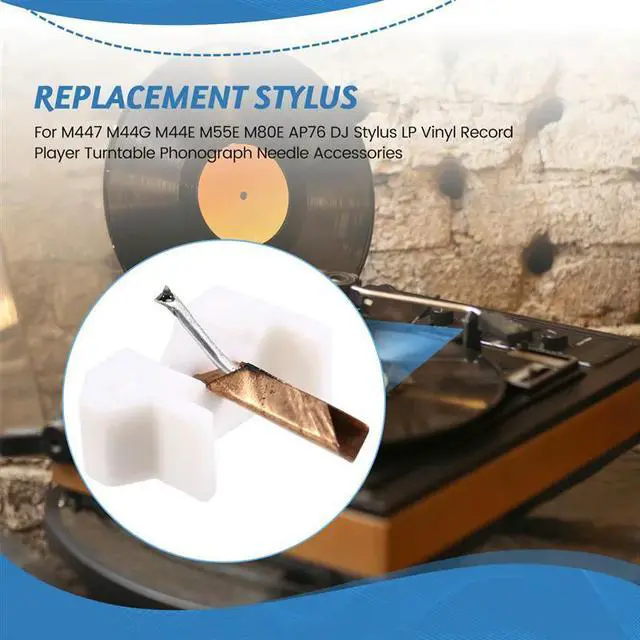 Alt view image 2 of 3 - For Shure M447 M44G M44E M55E M80E AP76 DJ Stylus LP Vinyl Record Player Turntable Phonograph Needle Accessories