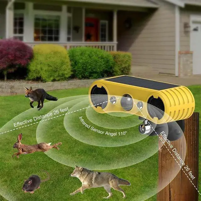 Alt view image 3 of 6 - Solar Motion Sensor Alarm, Outdoor Warning Light,13 Sounds Security Alert System Animal Repeller For Farm Yard Barn
