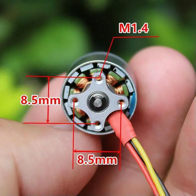 Alt view image 3 of 3 - DC Micro 1104 4.8MM Long Shaft Small Brushless Motor NdFeB Strong Magnetic 4300KV for Model Airplane