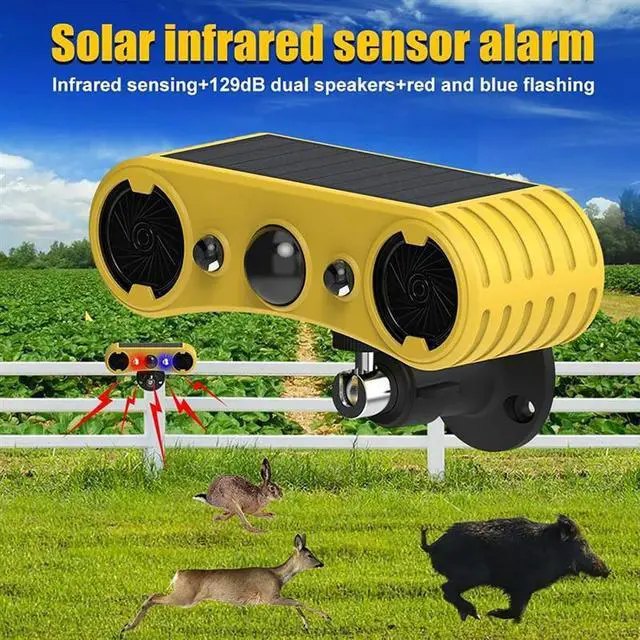 Main image of Solar Motion Sensor Alarm, Outdoor Warning Light,13 Sounds Security Alert System Animal Repeller For Farm Yard Barn