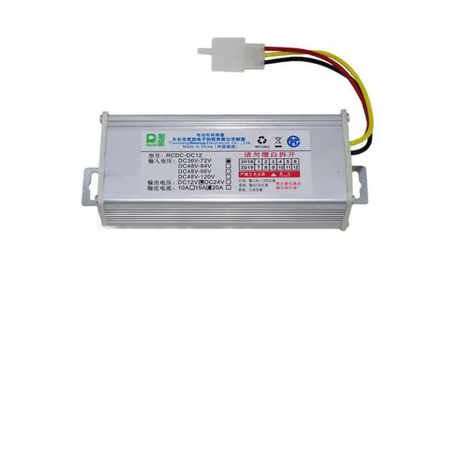 Alt view image 3 of 3 - Electric Vehicle DC Converter DC36-72V to 12V 15A DC Module Electric Power Transformer Power Supply Voltage for Electric Vehicle