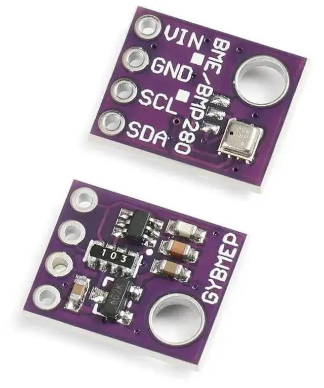 Alt view image 2 of 4 - Atmospheric Pressure Temperature Humidity BME280 5V Sensor Module I2C-SPI Breakout GY-BME280