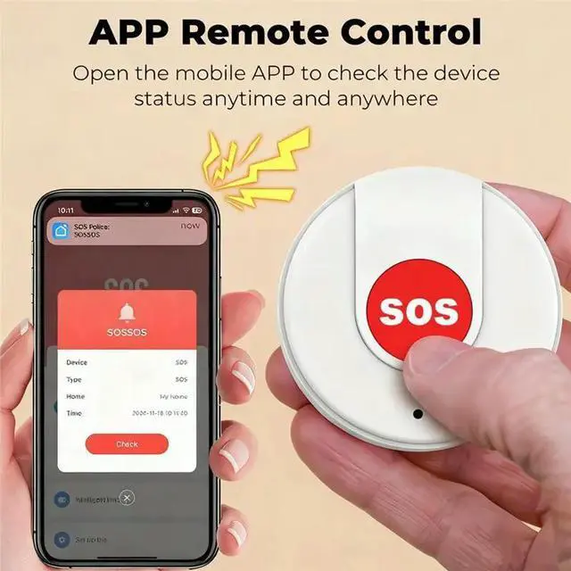 Alt view image 3 of 3 - 2PCS Tuya SOS Button Emergency Security Alarm Panic Device For Safety Life Remote
