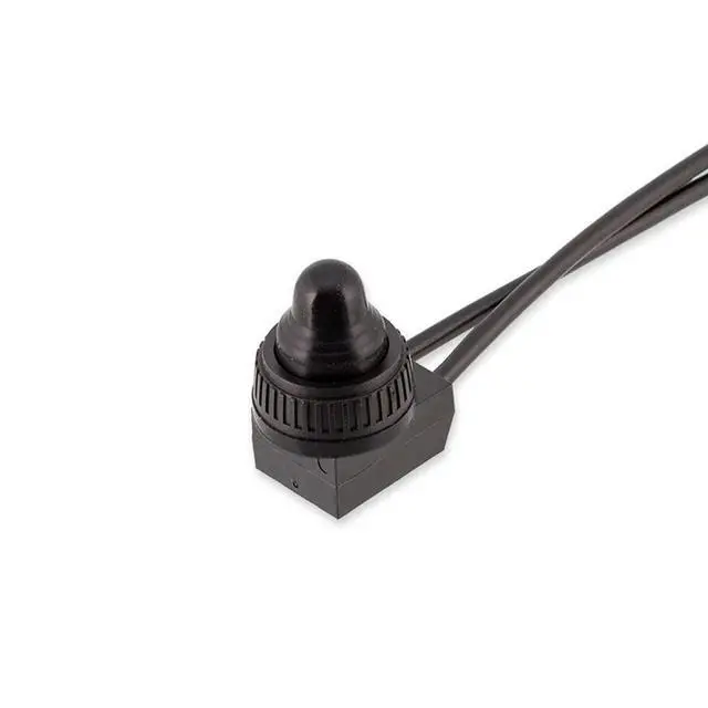 Alt view image 5 of 6 - 10PCS AC250V Waterproof Push Button On-Off Switch With 4" Lead Wire Black 3A Self-locking Switch IP67 Waterproof Switch